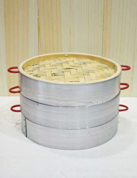 3 Tier Bamboo Food Steamer with Lid SN0707-1